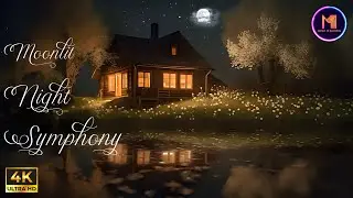 Beautiful Piano Music with Night Aesthetics(4K)∣ Calm Moonlit Village & Nightfall #piano #pianomusic