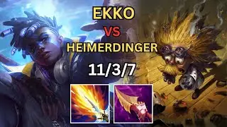 How to Carry in Abusive Lanes | Ekko vs Heimerdinger (MID) | 1200+ Games