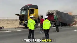 Desert Highway Drama: Heavy Cargo Truck Fire in China &ndash; A Rescue Mission