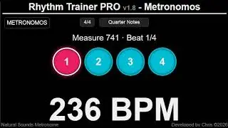 Metronome 236 BPM (Accented 1st Beat)