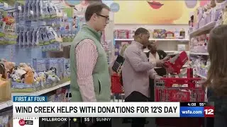 Wind Creek helps with donations for 12's Day