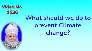 What should we do to prevent Climate change? (1536)
