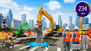 AI City Construction Simulator Game | Real Construction Machines Gameplay | Super Gaming