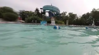 Welsh Park Pool Party Rockville 8/18/18 - Ayla on the Slide and underwater Swim