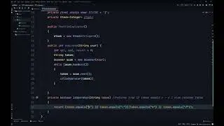 Java Stack Collection - Post Fix Expression Evaluator