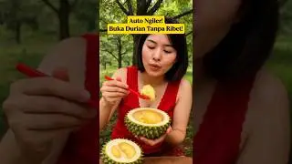 He Opened a Durian Without Cutting It Open⁉️#DurianHack #ViralFood #FruitHack #Durian