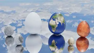 Eggs planet bouncing | Solar System Planet Size Comparison 3D