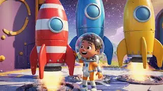 Seven Little Toy Rockets Whoosh Whoosh Whoosh | Nursery Rhymes for Kids & Baby Songs
