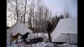 Winter Camping - Snowtrekker & Atuk Canvas Tents, with the Dogs