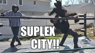 FAT MAN TAKES RAGING MANIAC TO SUPLEX CITY INSANE WRESTLING MATCH