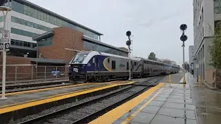 Amtrak Capitol Corridor #531 at Oakland Jack London Square with CDTX #2107 SC-44 and #8314 Cab Car