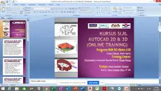 Kursus AutoCAD 2D 3D & MS Project Classroom Training Course - Kursus CIDB Online 20 CCD Points