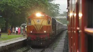 Loop Line & Main line Crossing | Amazing Konkan railways in Monsoon ( 2016 ) - Indian Railways