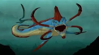 Bricky scared shitless by a fat Leviathan