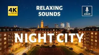 4K Night City Timelapse + ASMR | Stars Over Urban Skyline Loop