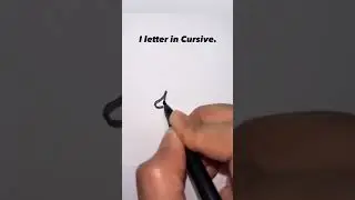 How to write capital &lsquo;I&rsquo;in Cursive. #handwriting #cursive #arts #sketch #calligraphy #cursivewriting