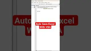 Auto Save Excel File Using VBA | Bangla Tutorial