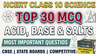 Best MCQ Class 10 Acids Bases and Salts NCERT Based / Most Expected MCQ