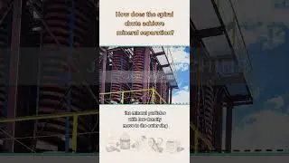 How does the spiral chute achieve mineral separation?