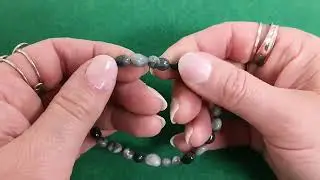 Grey Hawk Eye Jasper One Size Nugget Stretchy Bracelet Y17990
