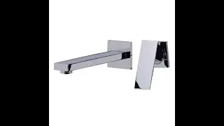 ALFI Brand AB1468-PC Polished Chrome Wall-Mounted Square Spout Brass Bathroom Sink Faucet