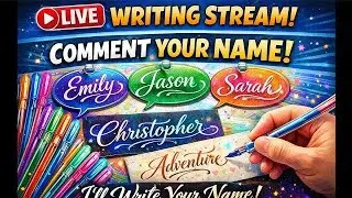 Writing Stream🥰|| NAME LIVE ✍️❣️#writing #name #live #viral
