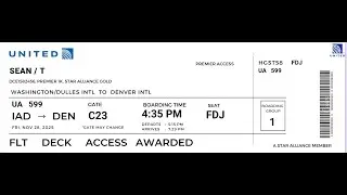 Real Ops United Airlines Flight 599 Washington Dulles to Denver Intl Airport