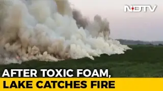 Sky Of Smoke, Lake On Fire: Bengaluru Drivers Swerved, Firemen Stunned