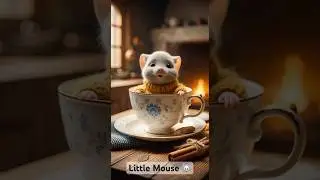 Little Mouse🐰   #cuteanimals #cozyambience #cutemouse #fireplaceambience #shorts