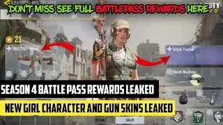 Season 4 Battle Pass Rewards Leaked | All battlepass characters And Gun skins Leaked | COD MOBILE
