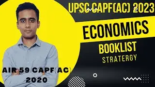 UPSC CAPF(AC) 2023 ECONOMICS BOOKLIST WITH NOTES MAKING AND STRATERGY #capfac