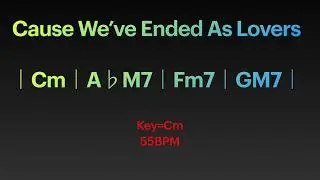 Cause We've Ended As Lovers Jeff Beck solo backing track Key=Cm 55BPM  #哀しみの恋人達  #バッキング #アドリブ