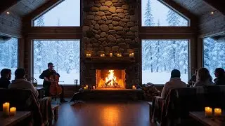 arm Jazz for Cold Days 🧣 Relaxing Piano & Crackling Fire Sounds