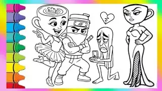 How to draw Ballerina Cappuccina,Sperssona  signora ,Tung Tung Tung Sahur and Cappuccina Assassino