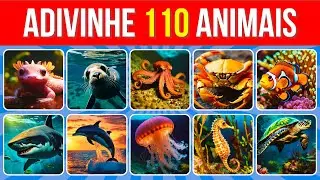 Adivinhe 110 ANIMAIS MARINHOS em 5 segundos |Do FÁCIL ao IMPOSSÍVEL