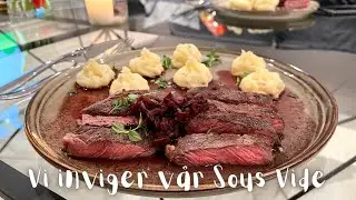 Vi har köpt en Sous Vide och testar den för första gången! Köttet blev PERFEKT!