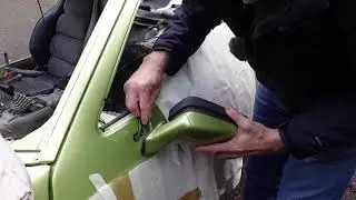 Установка бокового зеркала Porsche 928