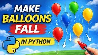 Make Balloons Fall Using Python Turtle | Learn Python Visually