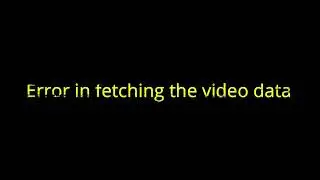 Display on Error video data