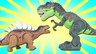 Dinosaur Tyrannosaurus Rex Stegosaurus Walking Light and Sound Toy - Dinosaurs Toys For Kids