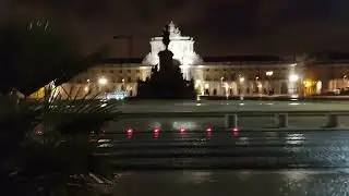 Pra&ccedil;a da Com&eacute;rcio -Lisbon early morning walk tour 4k raw footage @royenadecodes