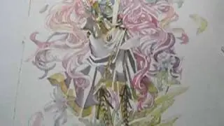 アナログ水彩で巡音ルカ描いてみた