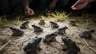 Catching Frogs in the Rice Fields | Simple Village Life