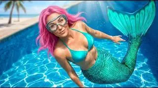 Best Pool Party With Mermaids! *Summer Underwater Gadgets, Tricks, and Hacks*