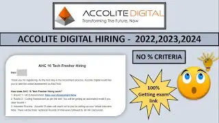 Job updates | accolite digital opening | software engineer position | 100% exam link guarantee