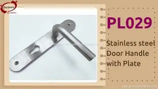 Glowing Hardware Stainless steel hollow easy fixing door lever handle with plate PL029
