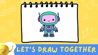 How to Draw a Cute Robot Girl 🤖 | Easy Drawing for Kids | Rowbee & Friends