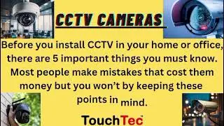 Top Tips & information to consider before installing CCTV Camera System Setup.