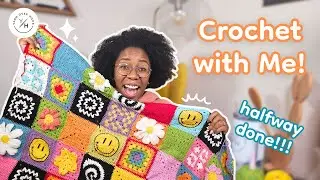 Working on my FESTIVAL BLANKET! 🤩✨ | Crochet with Me! Cozy Vibes & Lo-fi Music ✨🧶