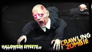 Crawling Zombie Animated Halloween Decoration